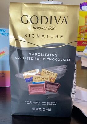 Napolitains Assorted Solid Chocolates, Milk Chocolate, Dark Chocolate And Hazelnut Milk Chocolate