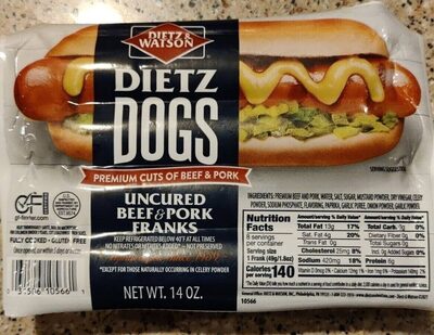 Uncured Beef And Pork Franks