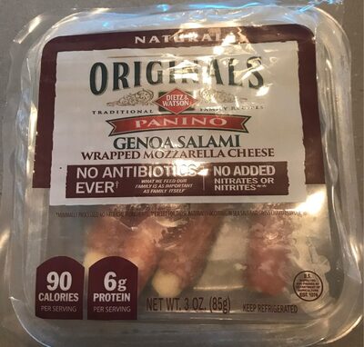 Originals Panino Genoa Salami Wrapped Mozzarella Cheese, Panino