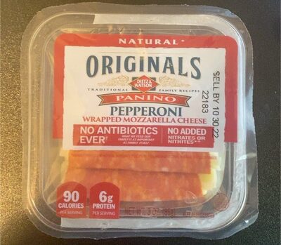 Originals Pepperoni Mozzarella Wrapped Cheese Panino, Originals Pepperoni Mozzarella