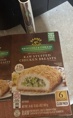 Broccoli & Cheese Breaded-Boneless Chicken Breasts, Broccoli & Cheese