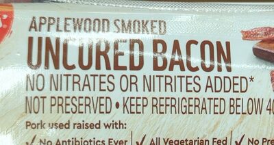 Applewood Smoked Uncured Bacon, Applewood Smoked