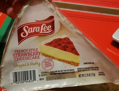 Sara Lee, Whipped & Fluffy Cheesecake, Strawberry, Strawberry