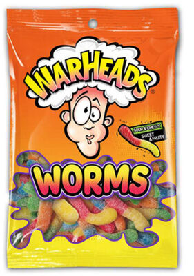 Lemon Cherry, Blue Raspberry Orange, Green Apple Lemon Worms Chewy Candy, Lemon Cherry, Blue Raspberry Orange, Green Apple Lemon