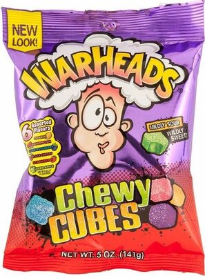 WARHEADS Cubes 5oz Peg Bag