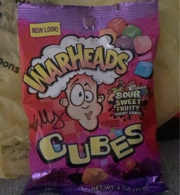 Sour Sweet & Fruity Chewy Candy Cubes, Orange, Green Apple, Watermelon, Strawberry, Blue Raspberry, Black Cherry