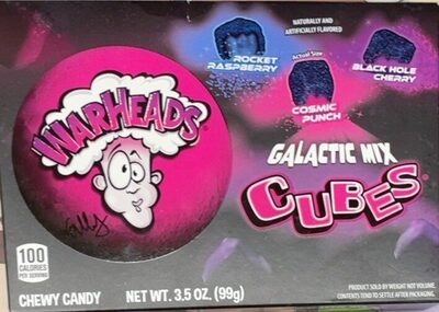 Rocket Raspberry, Cosmic Punch, Black Hole Cherry Chewy Candy Galactic Mix Cubes, Rocket Raspberry, Cosmic Punch, Black Hole Cherry
