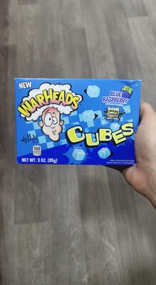 Blue Raspberry Sour Sweet Fruity Chewy Candy Cubes, Blue Raspberry