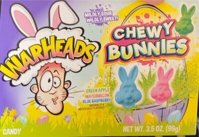 Chewy Bunnies, Green Apple, Watermelon, Blue Raspberry