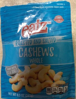 Roasted And Salted Whole Cashews, Roasted And Salted