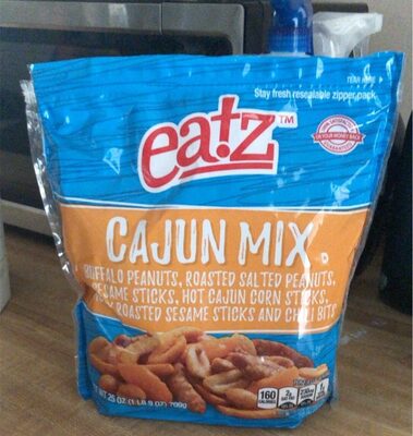 Cajun Mix Buffalo Peanuts, Roasted Salted Peanuts, Sesame Sticks, Hot Cajun Corn Sticks, Honey Roasted Sesame Sticks And Chili Bits, Cajun Mix