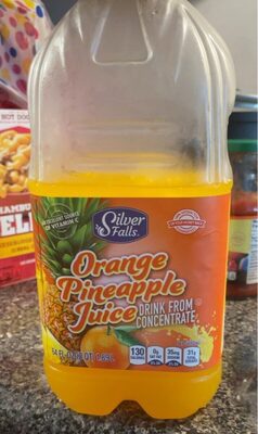 Orange Pineapple Juice Drink From Concentrate, Orange, Pinapple