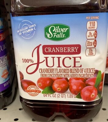 Cranberry Flavored 100% Juice Blend Of 4 Juices From Concentrate, Cranberry