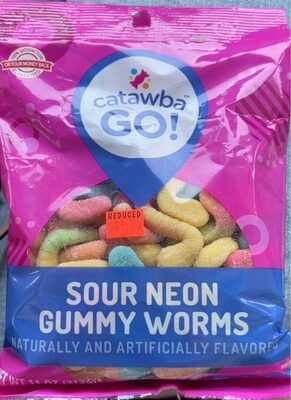 Sour Neon Gummy Worms, Sour Neon