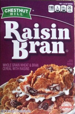 Raisin Bran Whole Grain Wheat & Bran Cereal With Raisins, Raisin Bran