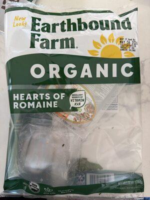Earthbound Farm, Organic Pre-Washed Hearts Of Romaine Lettuce