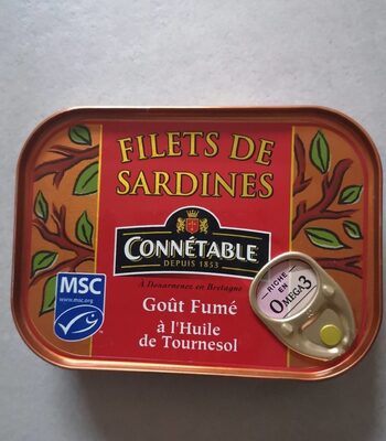 Connetable, Sardine Fillets In Sunflower Oil, Smoked, Smoked