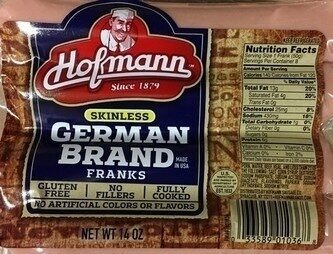 German Brand Skinless Franks, German Brand