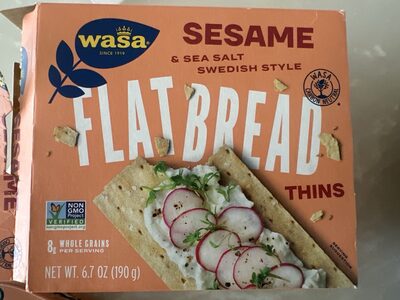 Sesame & Sea Salt Swedish Style Flatbread Thins, Sesame & Sea Salt Swedish Style