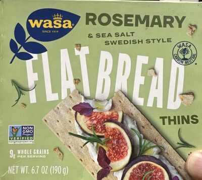 Rosemar & Sea Salt Swedish Style Flatbread Thins, Rosemar & Sea Salt