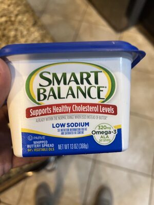 Smart Balance Low Sodium Whipped Buttery Spread, 13 oz Tub