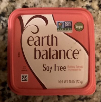 Earth Balance Soy Free Buttery Spread, 15 oz Tub