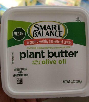 Plant Butter Buttery Spread With A Hint Of Olive Oil, Hint Of Olive Oil