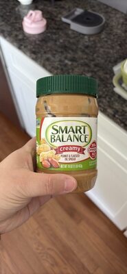 Smart Balance Creamy Peanut and Flaxseed Oil Spread, Peanut Butter Alternative, 16 oz Jar