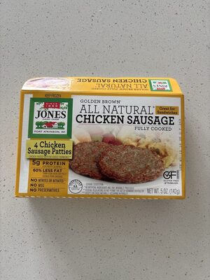 Golden Brown All Natural Chicken Patties, 4 Patties/Pkg, 5 oz.