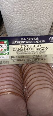 Cherrywood Smoked Uncured Canadian Bacon, Cherrywood Smoked