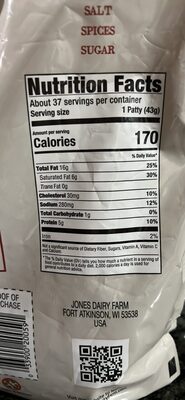 Pork Sausage Patties, Pork