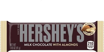 Hersheys Milk Chocolate With Almonds Standard Bar