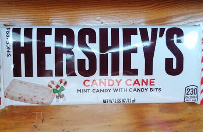 Candy Cane Mint Candy Bar With Candy Bits, Candy Cane