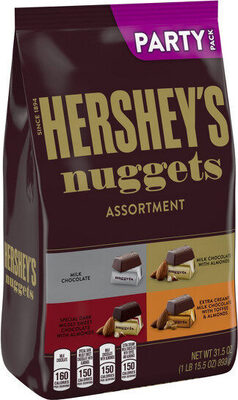 Assortment Nuggets, Milk Chocolate; Toffee; Almonds; Dark Chocolate