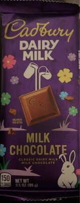 Cadbury Dairy Milk Milk Chocolate, 3.5 Oz, Milk Chocolate