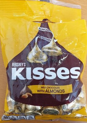 Hershey's Kisses, Milk Chocolate With Almonds Candy