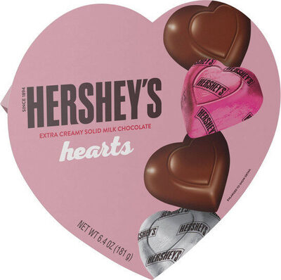 Extra Creamy Solid Milk Chocolate Hearts, Extra Creamy Solid Milk Chocolate