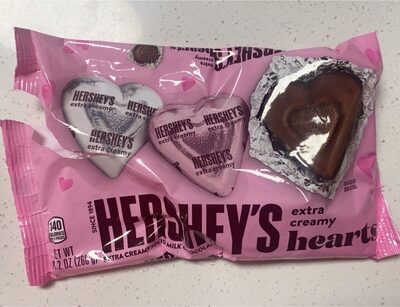 Extra Creamy Solid Milk Chocolate Hearts, Extra Creamy