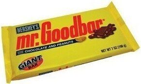 Hershey's, Mr. Goodbar, Milk Chocolate With Peanuts, Milk Chocolate With Peanuts