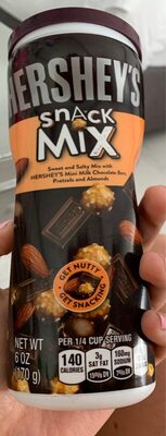 Sweet And Salty With Hershey's Mini Milk Chocolate Bars, Pretzels And Almonds Snack Mix, Sweet And Salty With Hershey's Mini Milk Chocolate Bars, Pretzels And Almonds