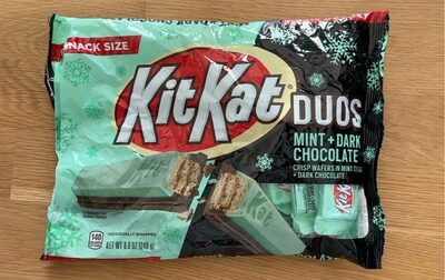 Crisp Wafers In Mint Creme + Dark Chocolate Duos, Mint Creme + Dark Chocolate