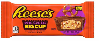 Big Cup Stuffed With Pretzels Milk Chocolate & Peanut Butter, Milk Chocolate; Peanut Butter