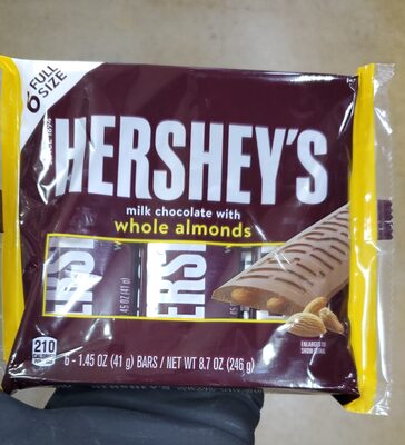 Milk Chocolate With Whole Almonds Bars, Whole Almonds