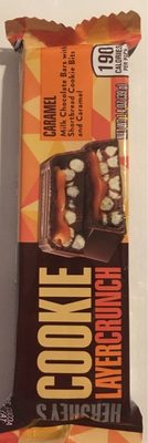 Caramel Cookie Layer Crunch Milk Chocolate Bars With Shortbread Cookie Bits, Caramel