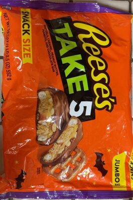Pretzels, Caramel, Peanut Butter, Peanuts, And Chocolate Take 5 Bar, Pretzels, Caramel, Peanut Butter, Peanuts, And Chocolate