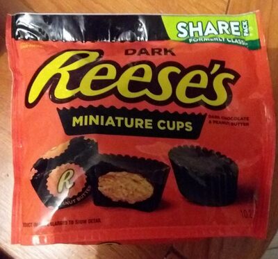Dark Chocolate & Peanut Butter Miniature Cups, Dark Chocolate & Peanut Butter