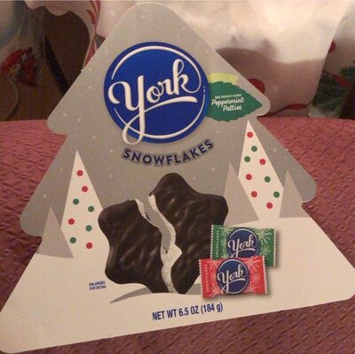 Dark Chocolate Covered Peppermint Patties Snowflakes, Dark Chocolate Covered Peppermint
