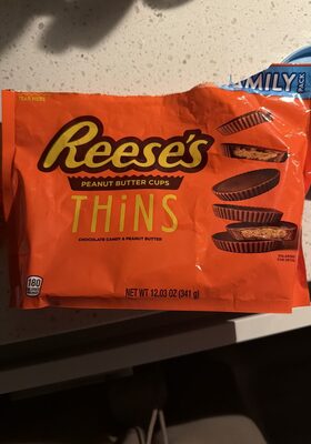 Milk Chocolate & Peanut Butter Thins Cups, Milk Chocolate & Peanut Butter