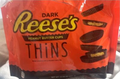 Dark Chocolate & Peanut Butter Cups Thins, Dark Chocolate & Peanut Butter