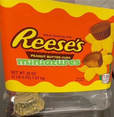 Peanut Butter Milk Chocolate Miniatures Cups, Peanut Butter